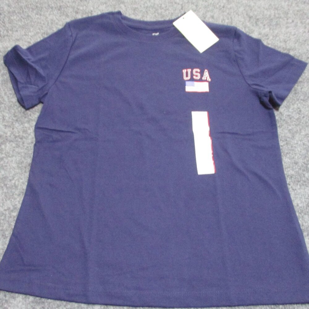 Universal Thread Navy Blue T-Shirt Size XS USA American Flag NWT